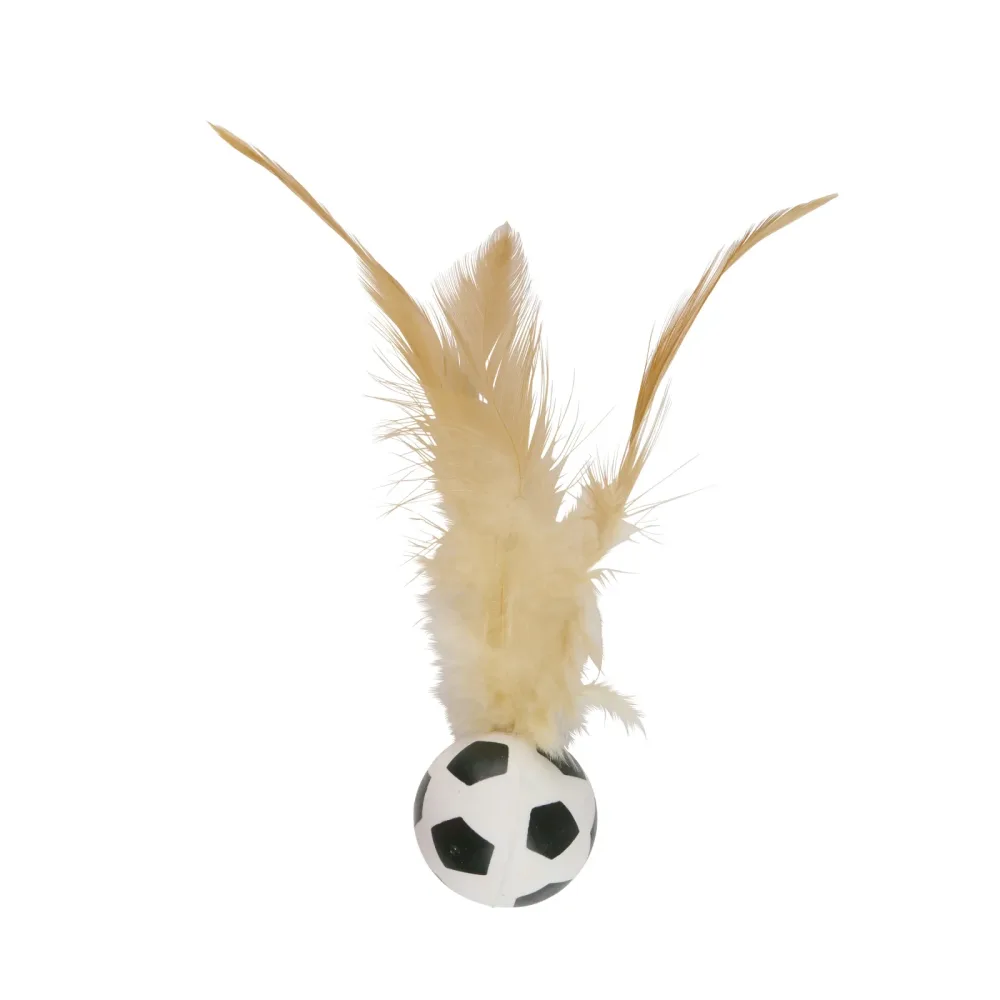 Katzenspielzeug Spielball mit Feder 5 cm