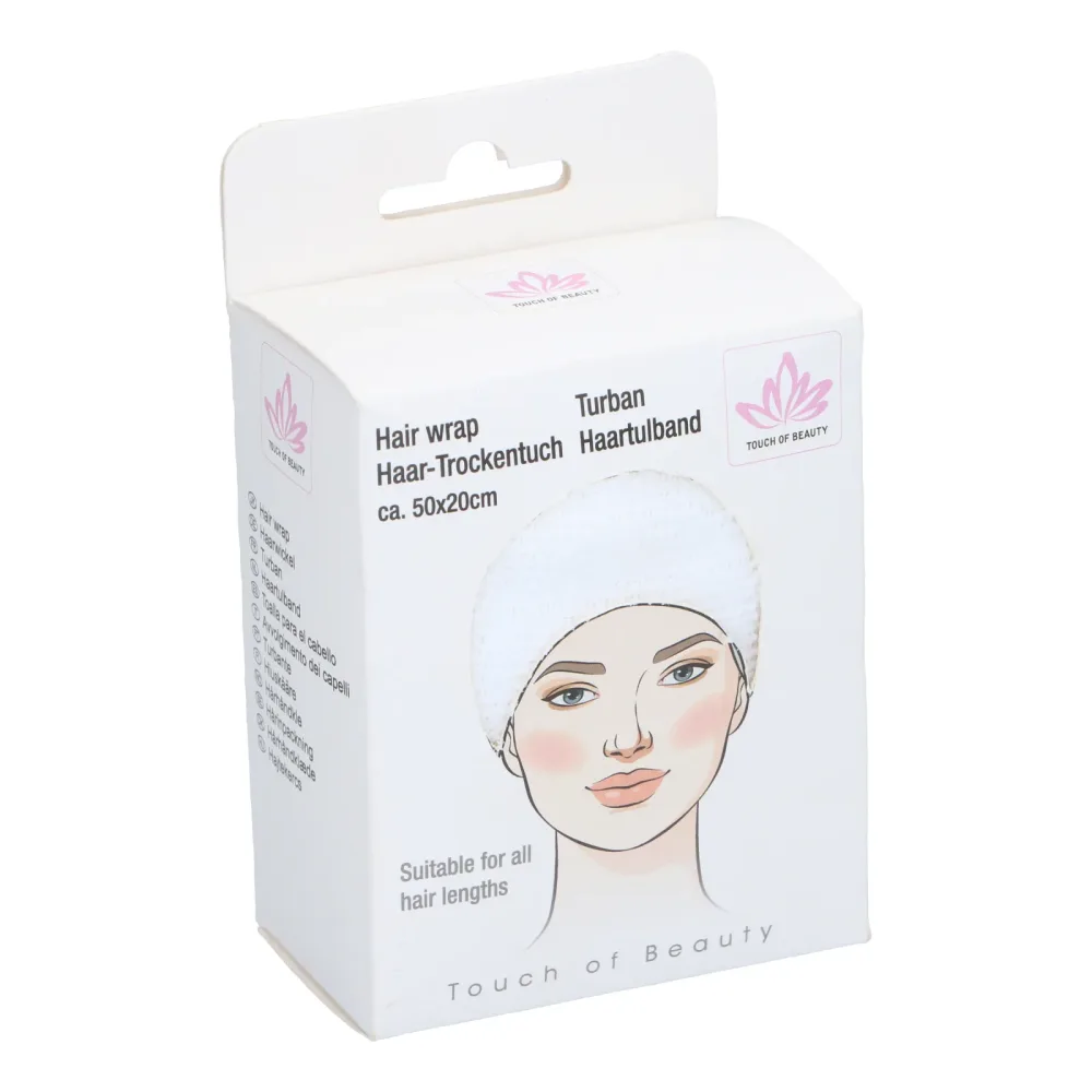 Haar Turban 50 x 20 cm weiss
