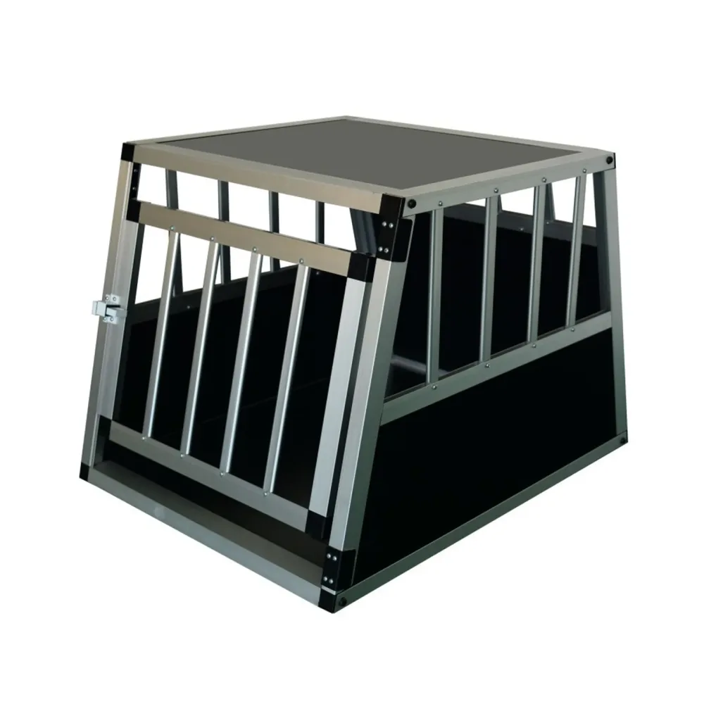 Hundebox Alu geneigte Rückseite S schwarz