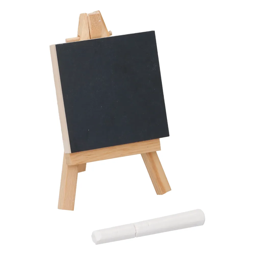 Staffelei mit Kreidetafel 7 x 7 cm natur/schwarz
