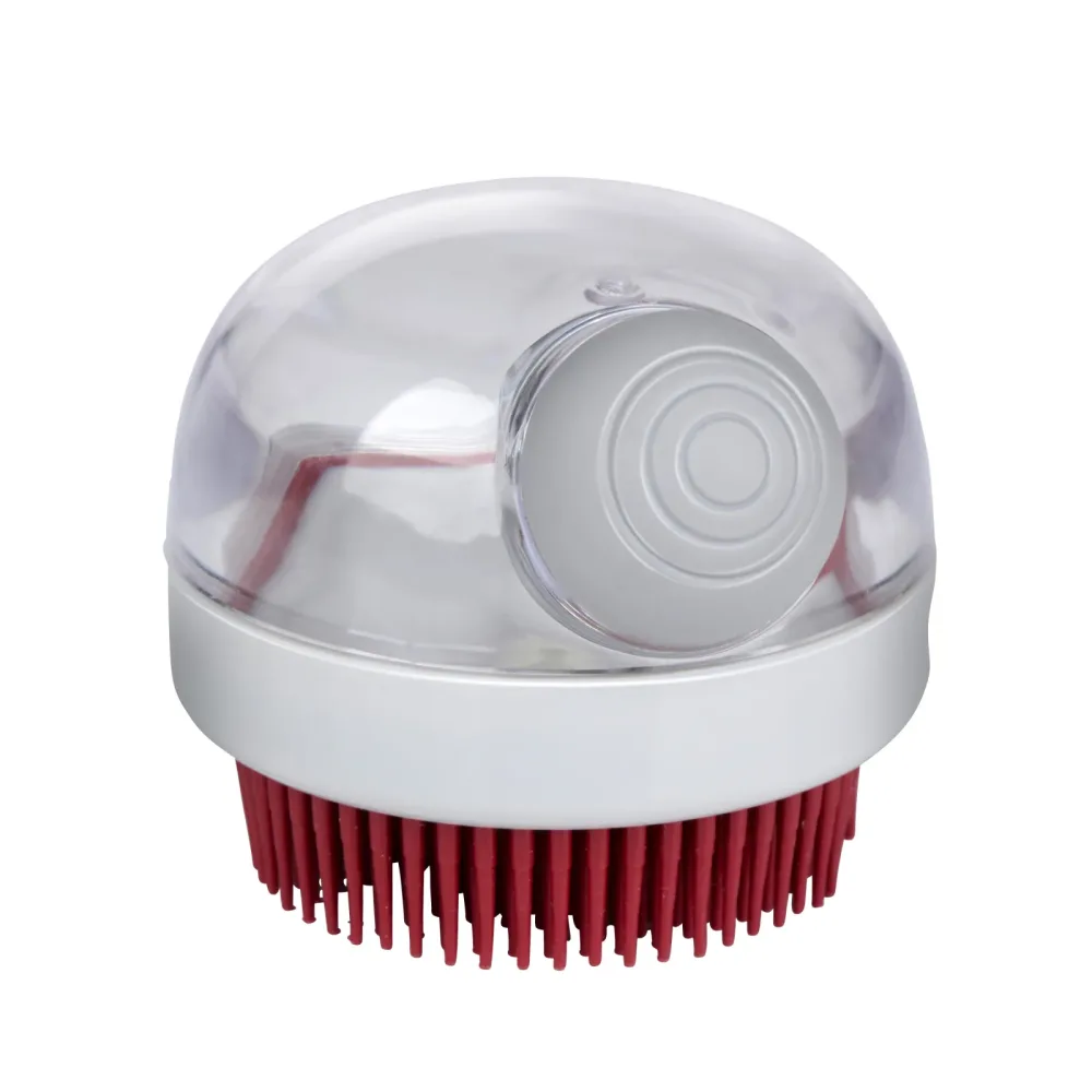 Bürste für Hunde mit Massagefunktion 7.5 x 6 cm weiss/rot
