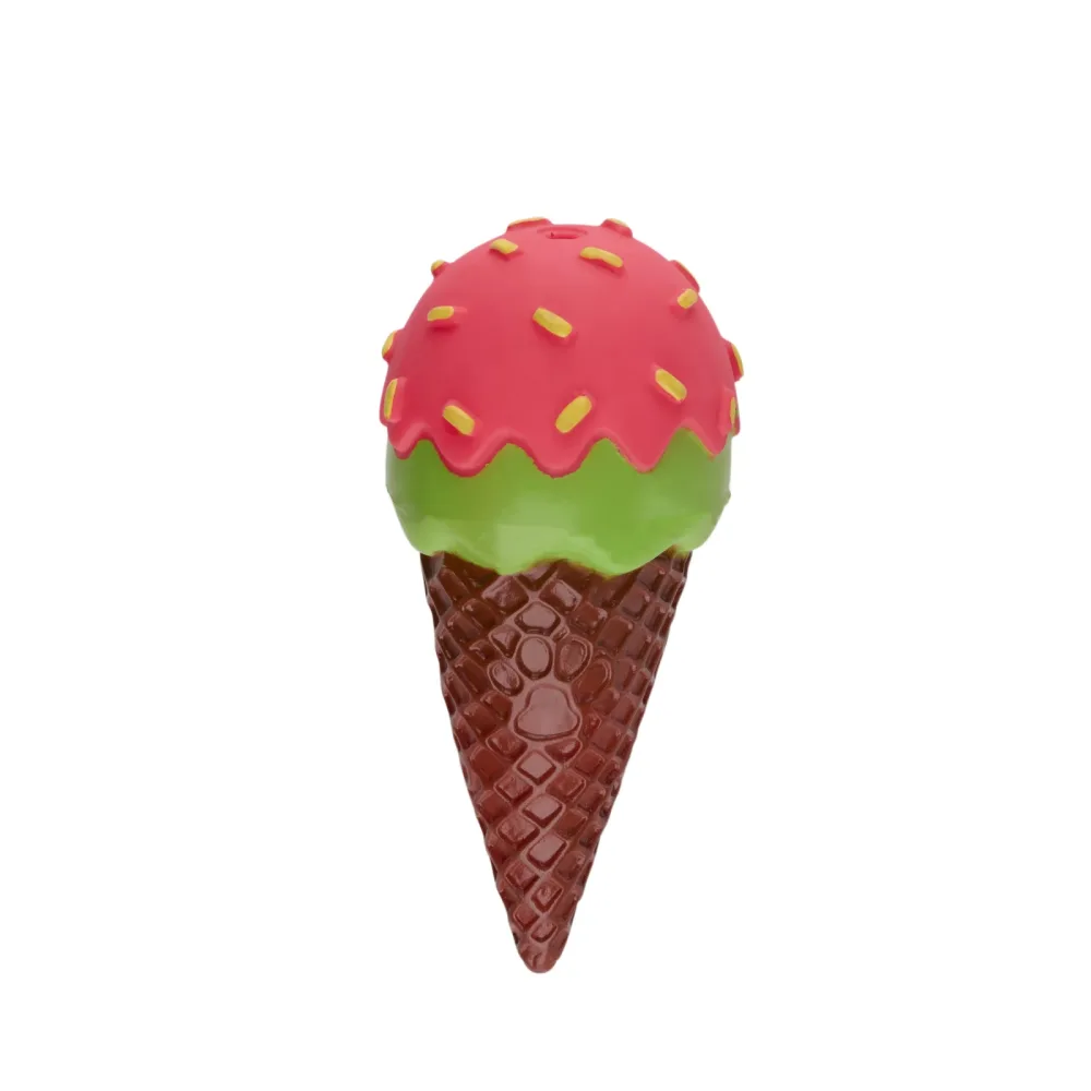 Hundespielzeug Eiswaffel 7 x 14 cm bunt