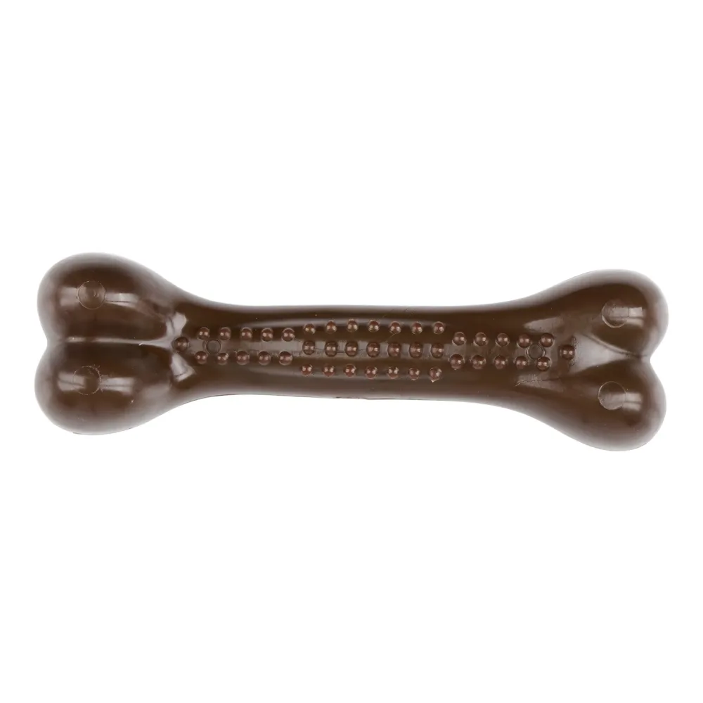 Hundespielzeug Knochen 14 cm braun