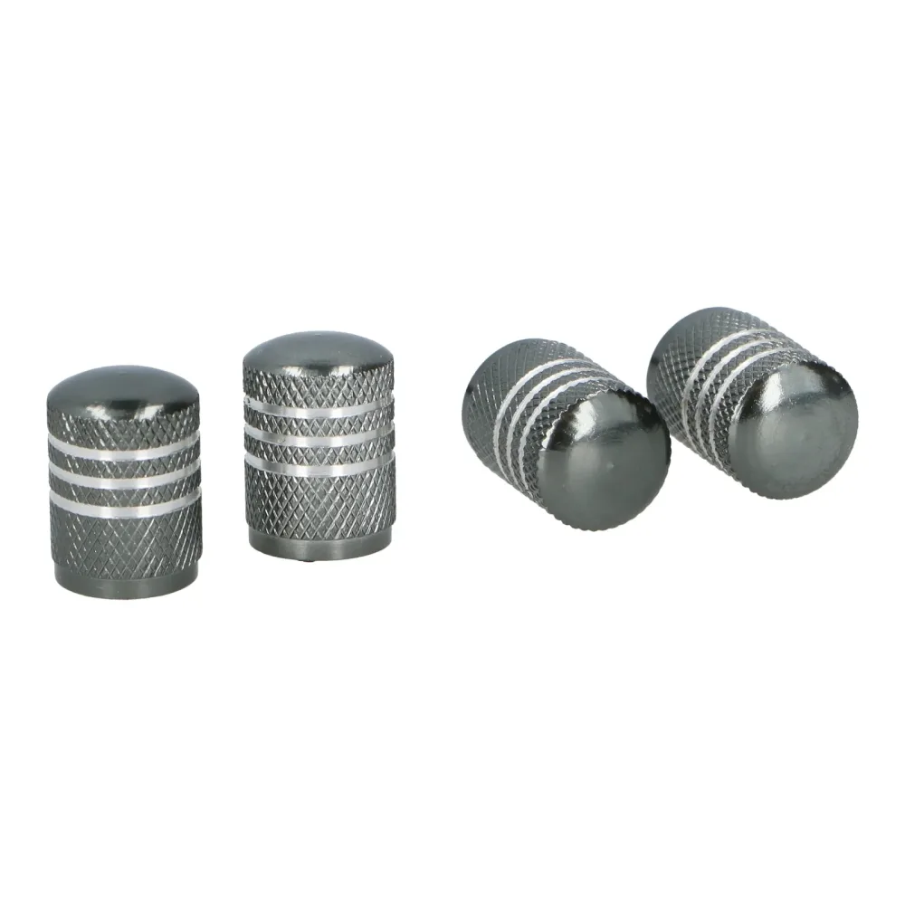 Ventilkappe Aluminium 4er Set silber