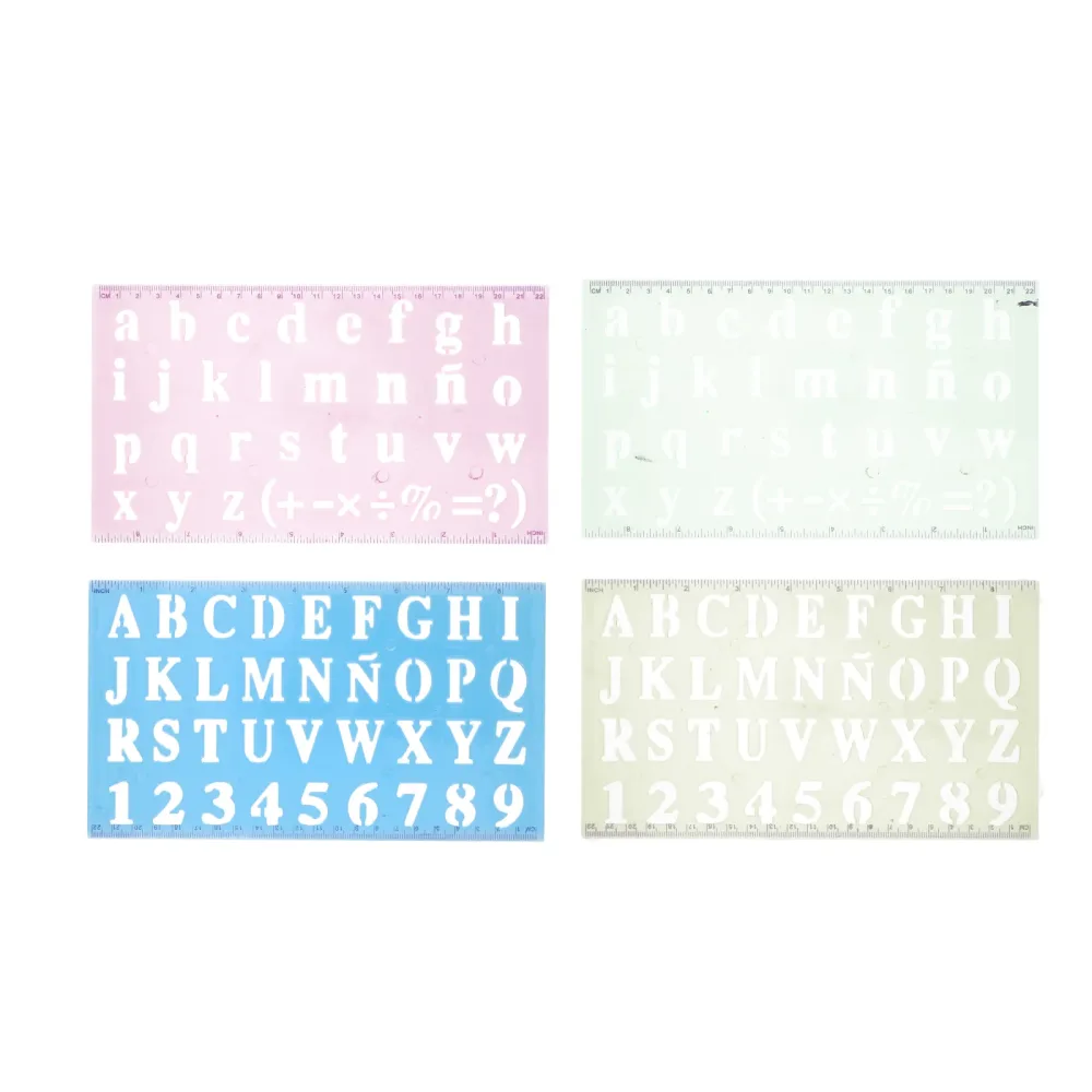 Buchstabenschablonen Kunststoff 23 x 33 cm 2er Set