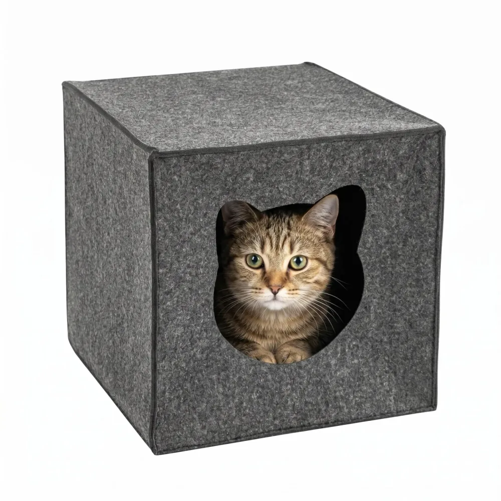 Katzenbett Höhle faltbar 33 x 33 x 37 cm anthrazit