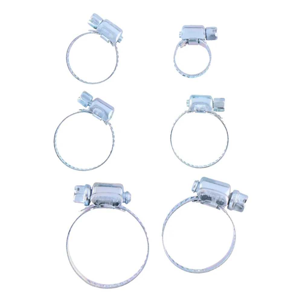 Schlauchklemme Set 6-teilig silber