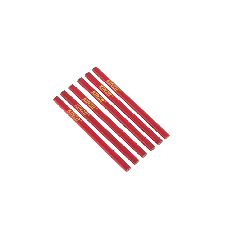 Zimmermannsbleistift 18 cm 6er Set rot