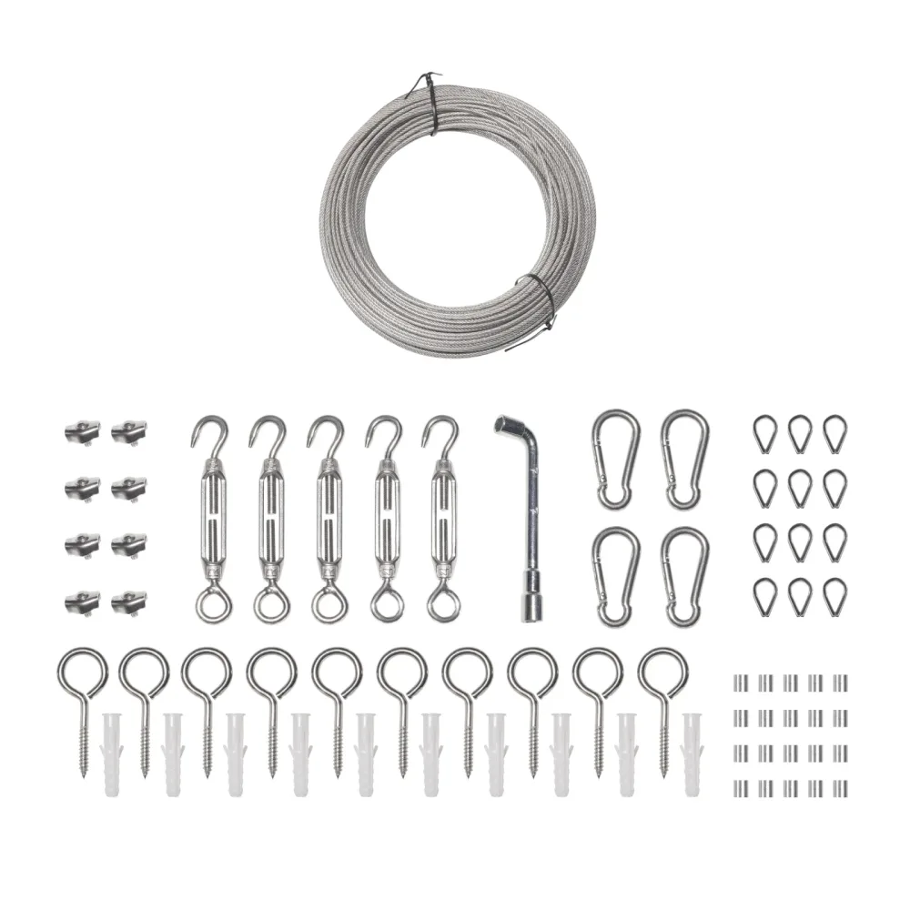 Drahtseil Edelstahl Set 71-teilig 45 m