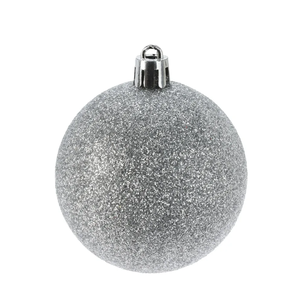 Weihnachtskugel Set 6 cm 35-teilig silber