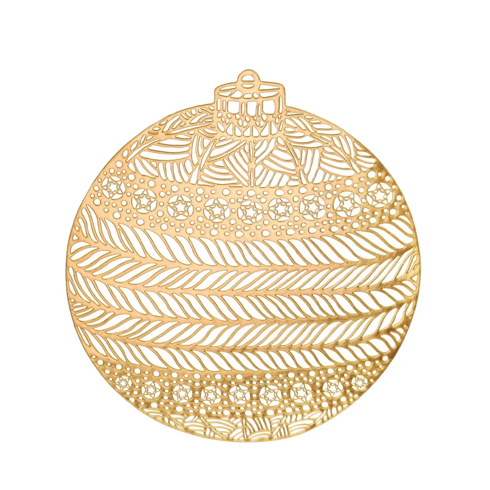Tischset Platzset Weihnachtskugel rund 38 cm
