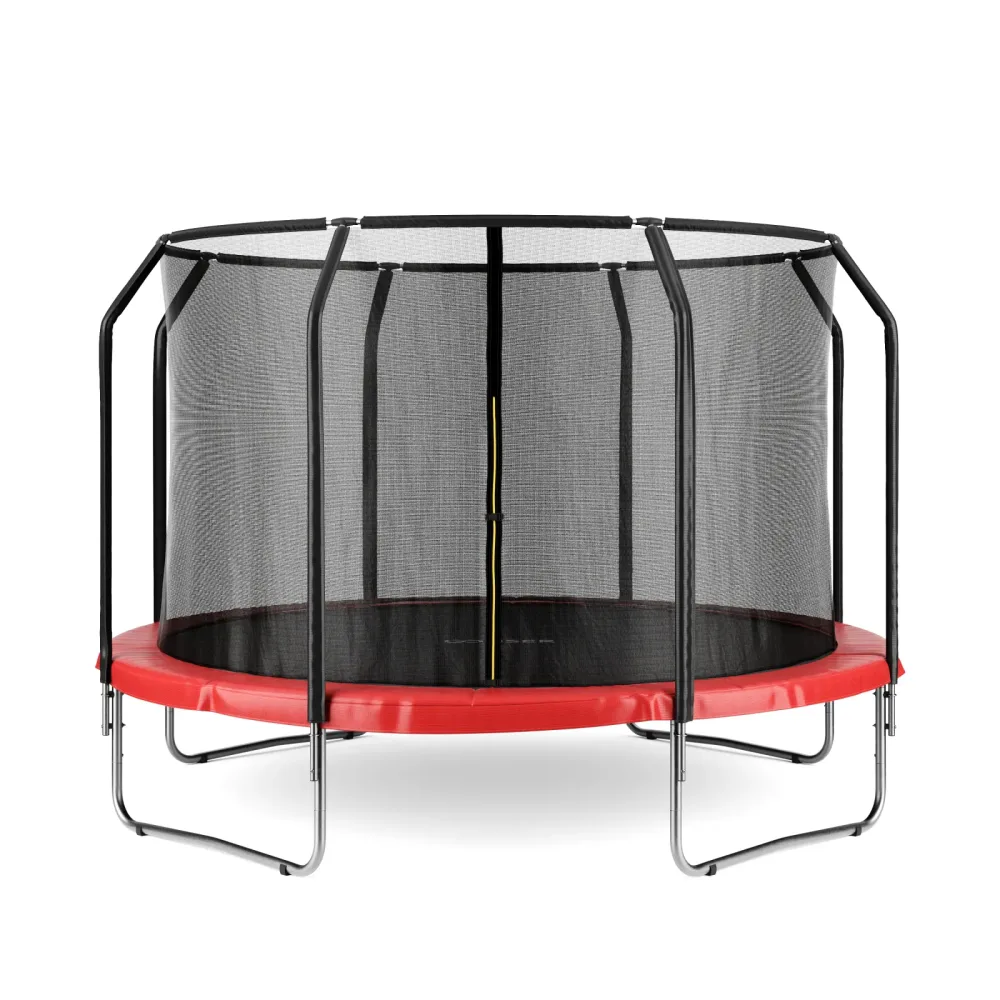 Trampolin 400 cm inkl. Sicherheitsnetz rot