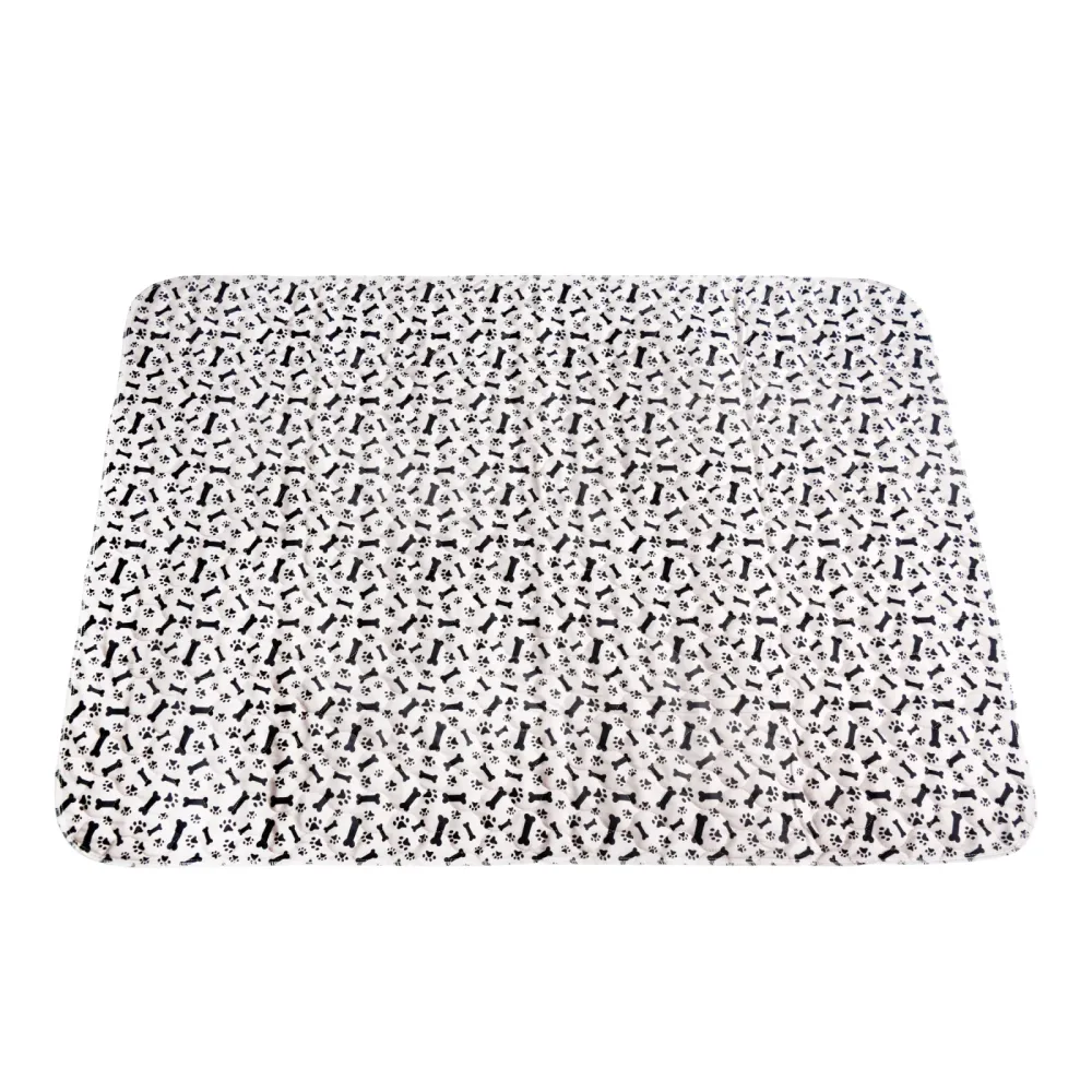 Welpen Trainingsunterlage wiederverwendbar 120 x 90 cm 2er Set creme/schwarz