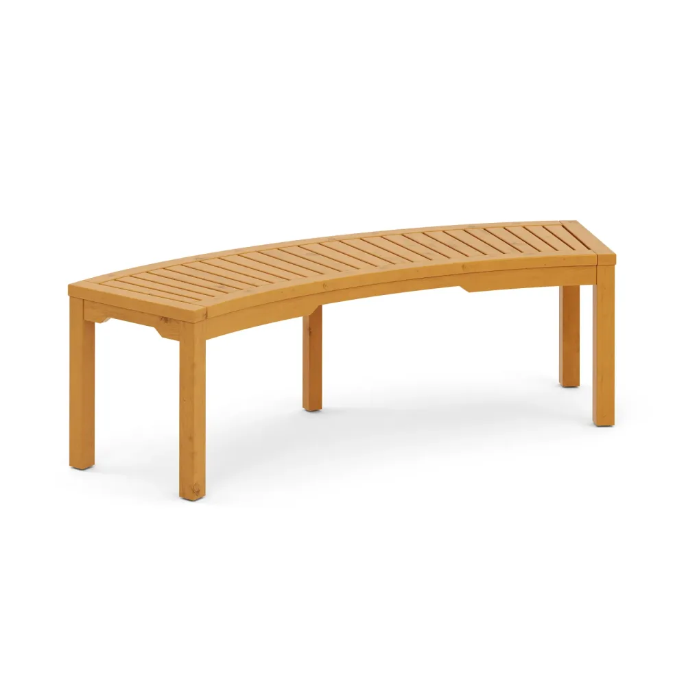 Gartenbank Holz BRIARA gebogen 147 cm