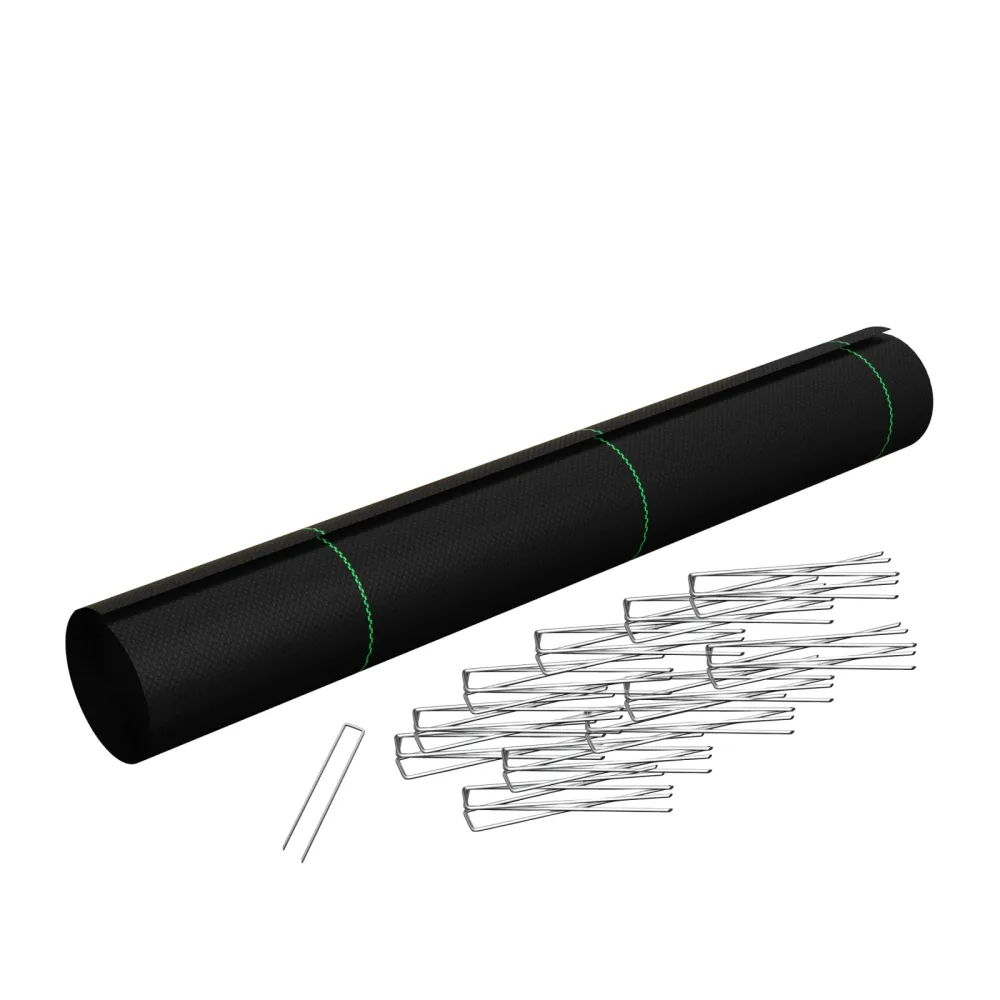 Unkrautvlies 2 x 50 m mit Bodenanker 100 Stk.