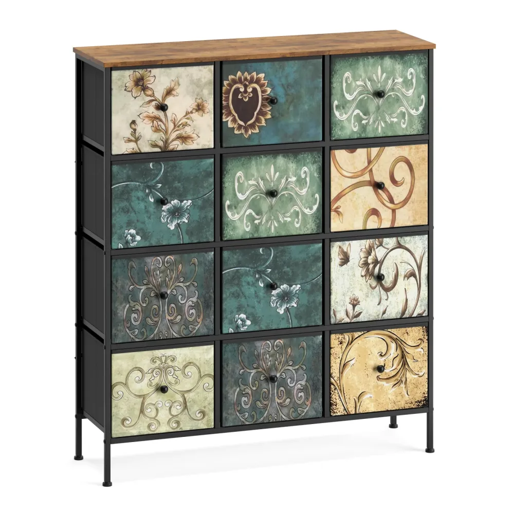 Kommode Vintage FIORELLA 12 Schubladen 100 x 118 cm