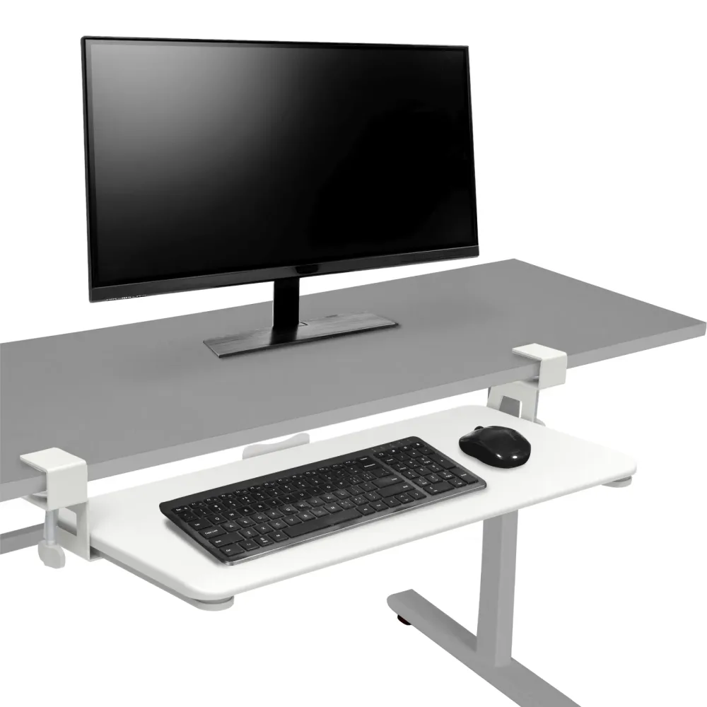 Tastaturablage ausziehbar 65 x 30 cm weiss
