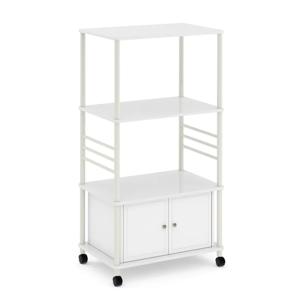 Küchenregal mit Rollen 60 x 40 x 114 cm weiss
