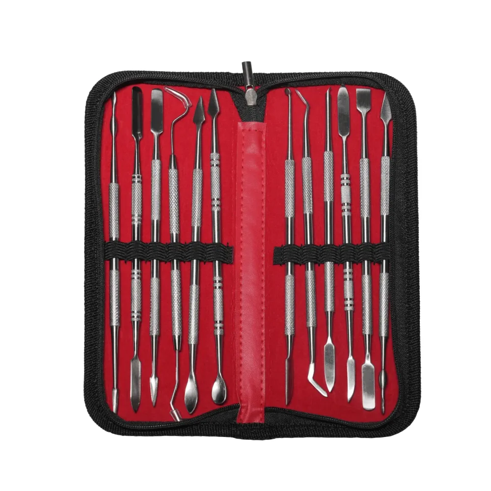 Modellierwerkzeug Set Metall mit Etui 13-teilig