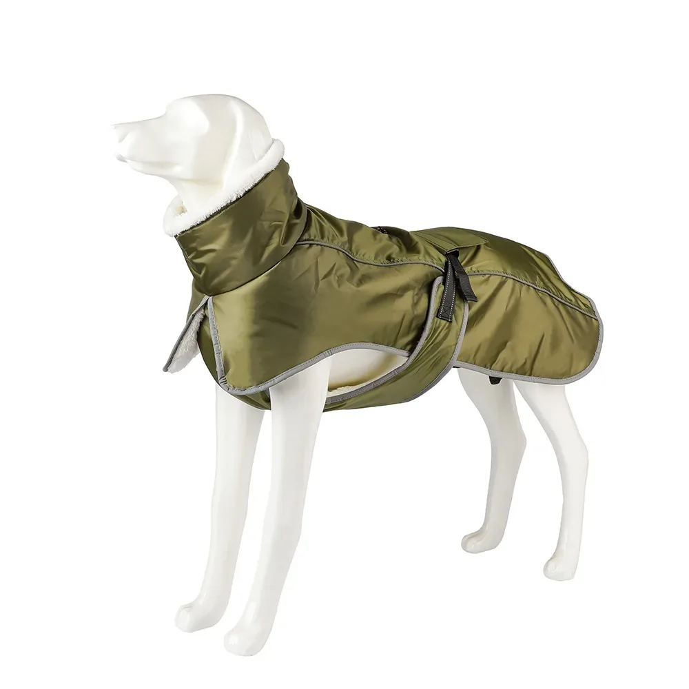Hunde Wintermantel wasserdicht Grösse L khaki