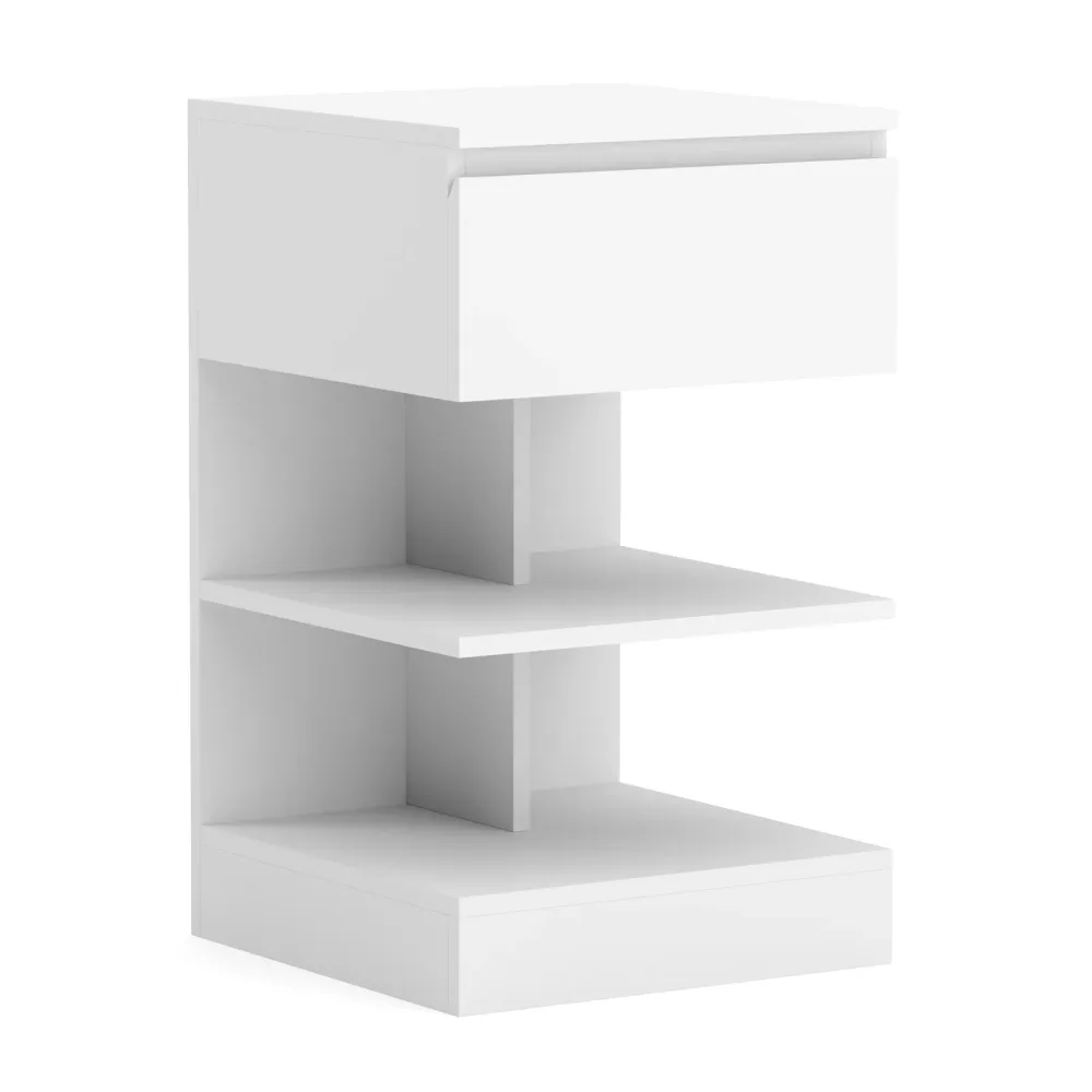 Nachttisch HIVRA mit Schublade 39 x 65 cm weiss