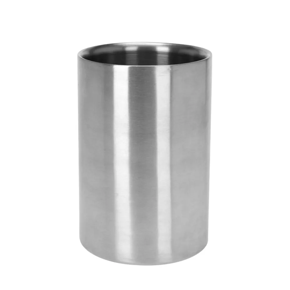 Weinkühler Edelstahl 12 x 18 cm silber