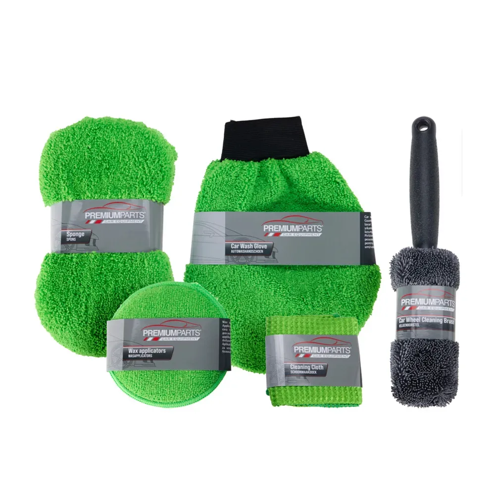 Mikrofasertuch Set 5-teilig grün/grau
