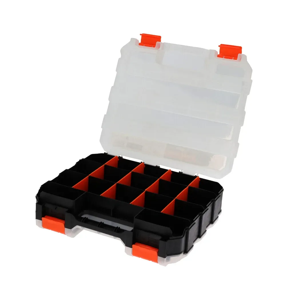 Sortimentskasten 32 x 27 x 8 cm schwarz/orange