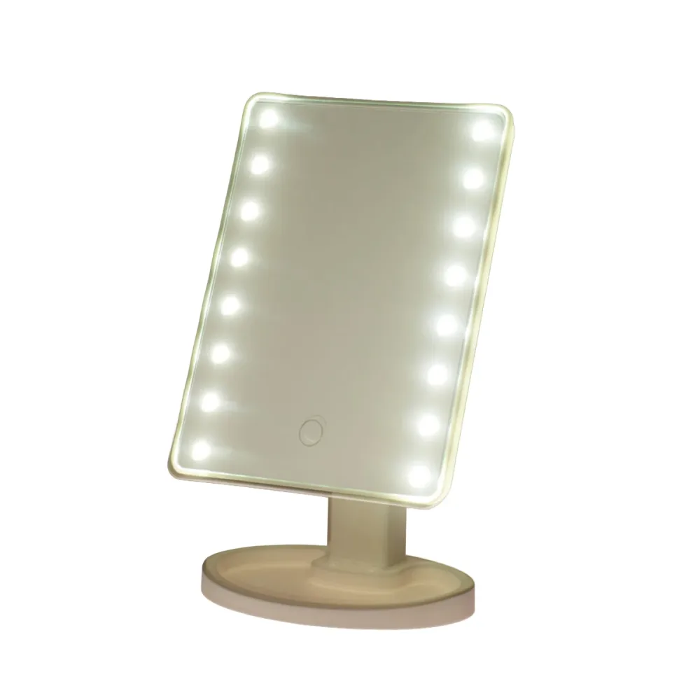LED Schminkspiegel 26 x 16 cm weiss