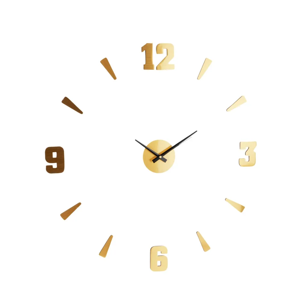 Wanduhr Aufkleber gold/schwarz