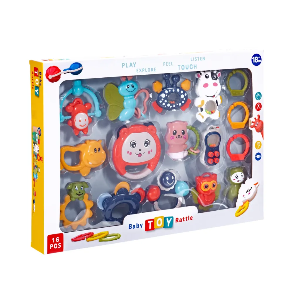 Babyrassel Set 16-teilig bunt