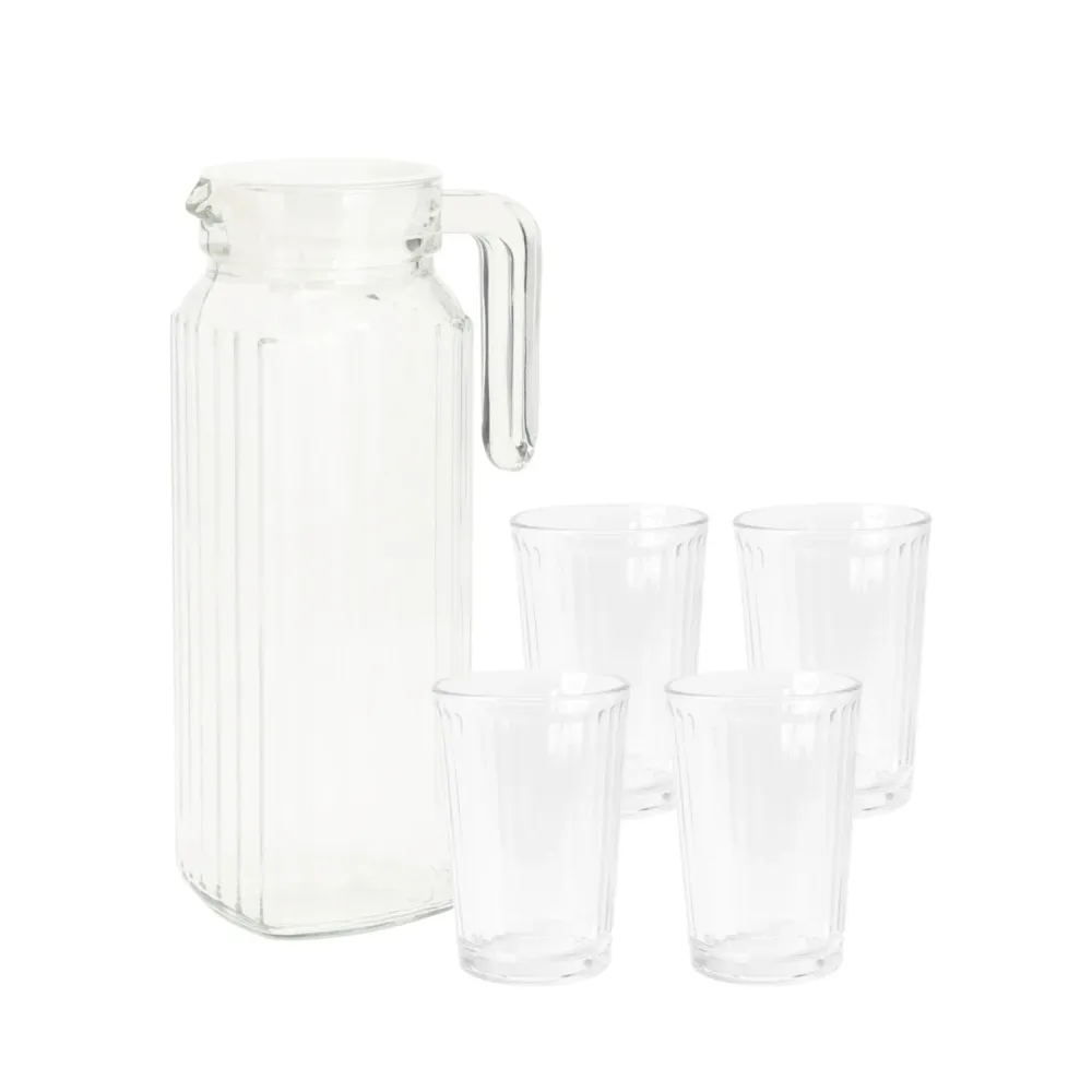 Trinkglas Set mit Krug 5-teilig
