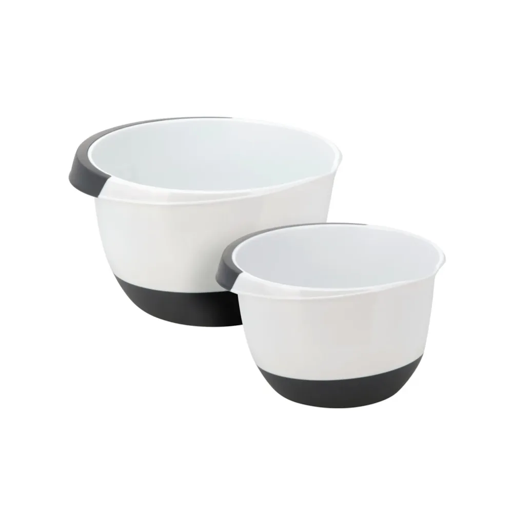 Rührschüssel Set 2-teilig weiss/schwarz