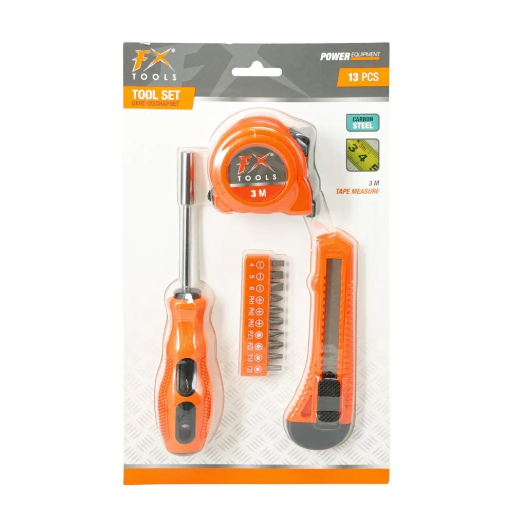 Werkzeug Set 13-teilig orange/schwarz