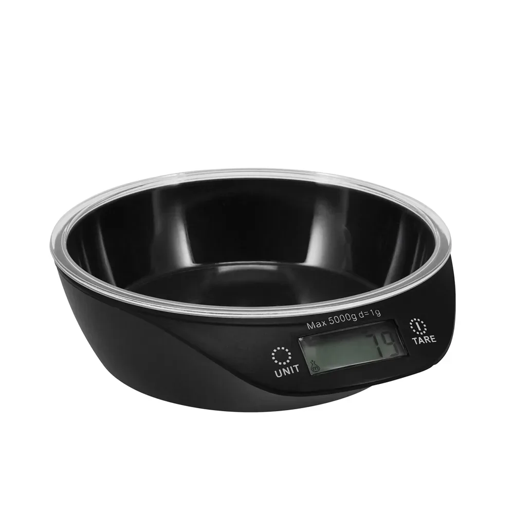 Küchenwaage mit Schale 400 ml schwarz