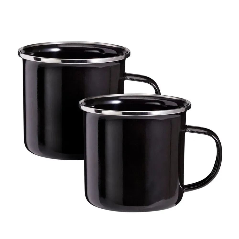 Tasse Eisen 2er Set 350 ml schwarz