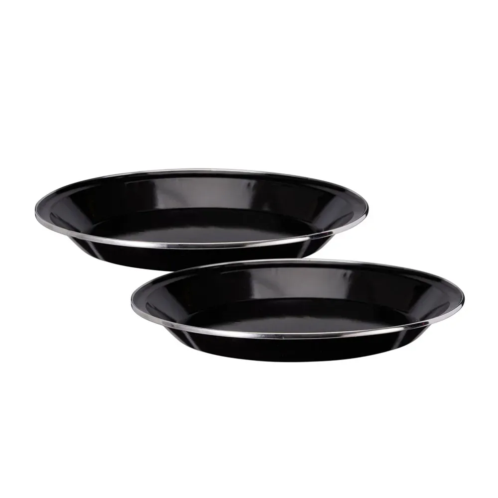 Teller Eisen 2er Set 24 cm schwarz