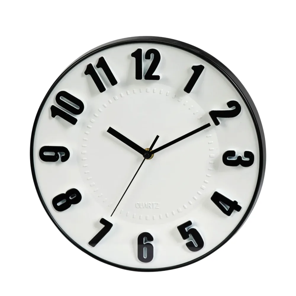 Wanduhr 28 cm weiss/schwarz