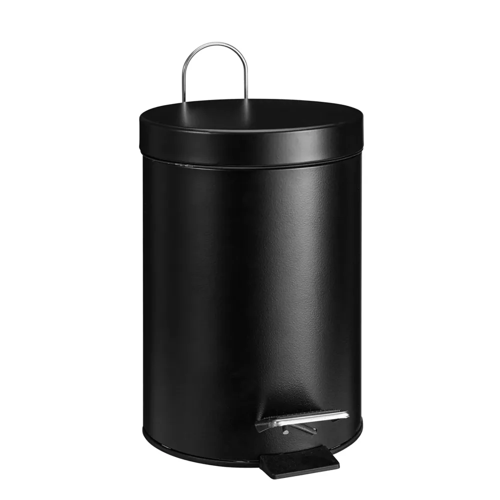 Abfalleimer Edelstahl 3L schwarz