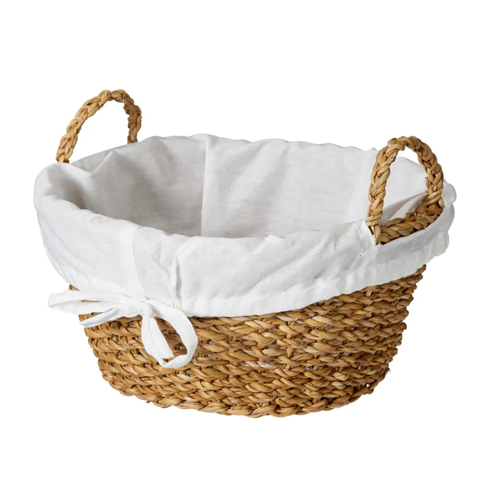 Brotkorb rund 26 cm natur/weiss