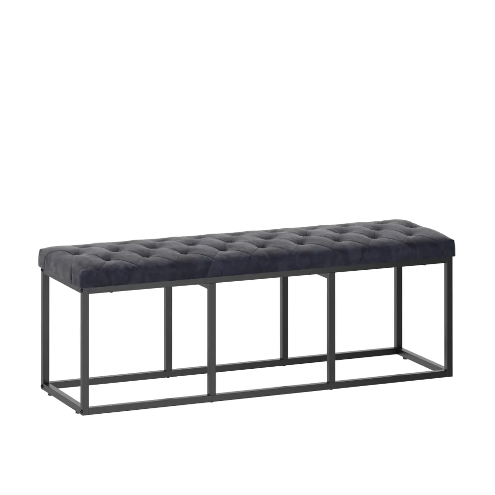 Sitzbank Samt BELINDA 120 cm schwarz