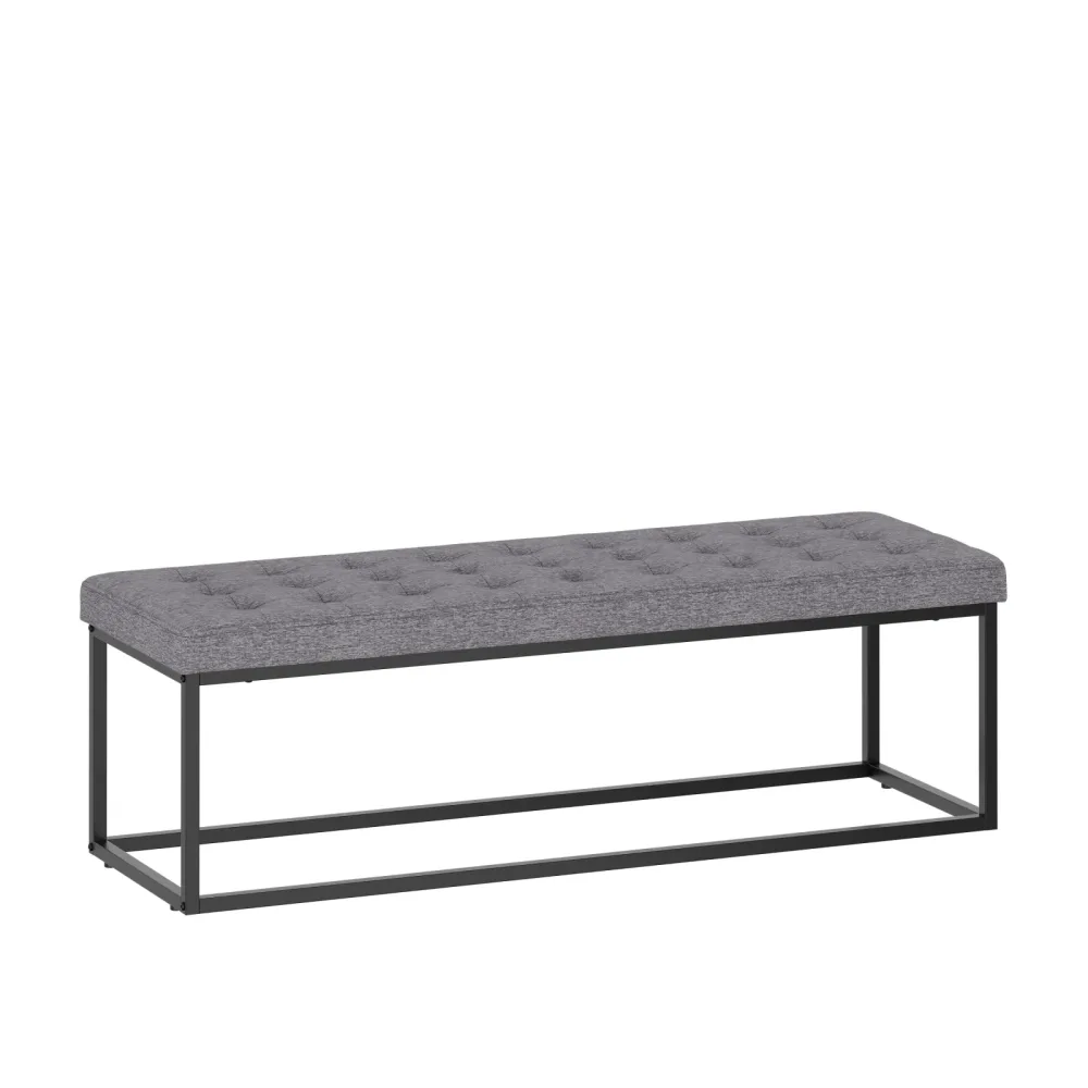 Sitzbank CELINA 120 cm grau/schwarz