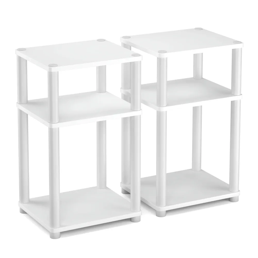 Beistelltisch INGOT 2er Set 34 x 30 x 60 cm weiss