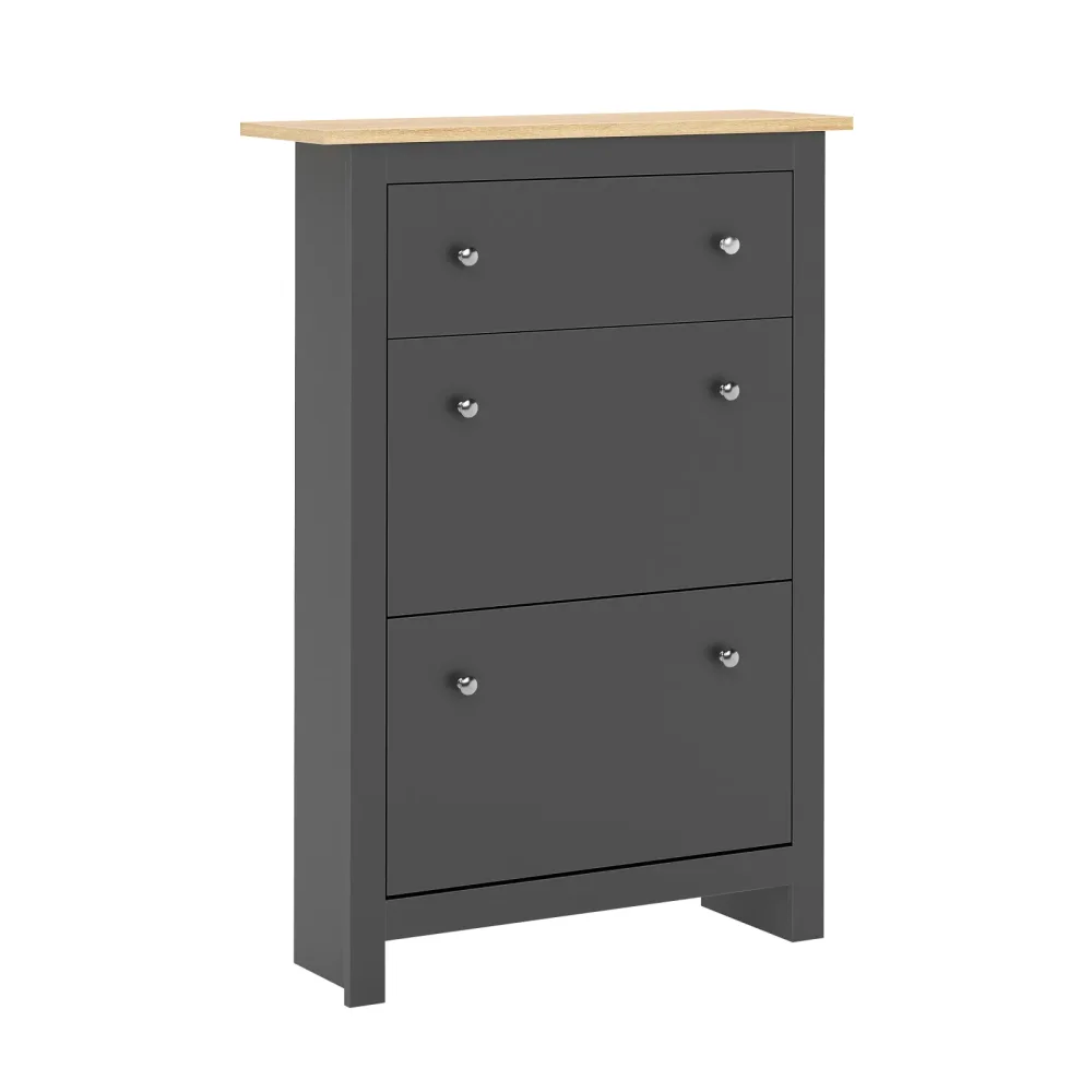Schuhschrank ARLES 78 x 24 x 108 cm anthrazit