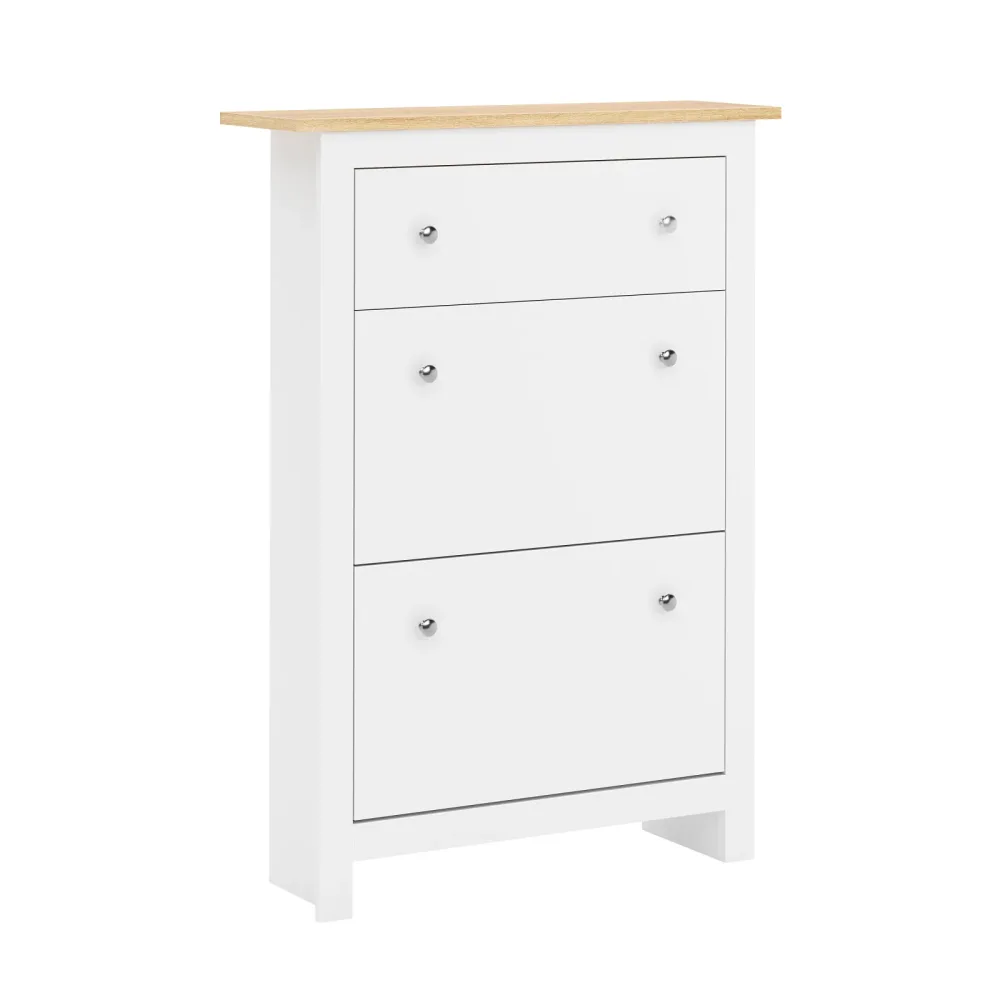 Schuhschrank ARLES 78 x 24 x 108 cm weiss