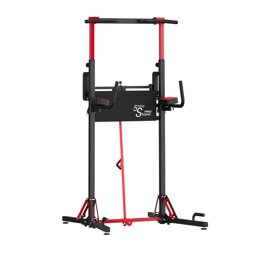 Kraftstation Power Tower klappbar 223 cm schwarz/rot