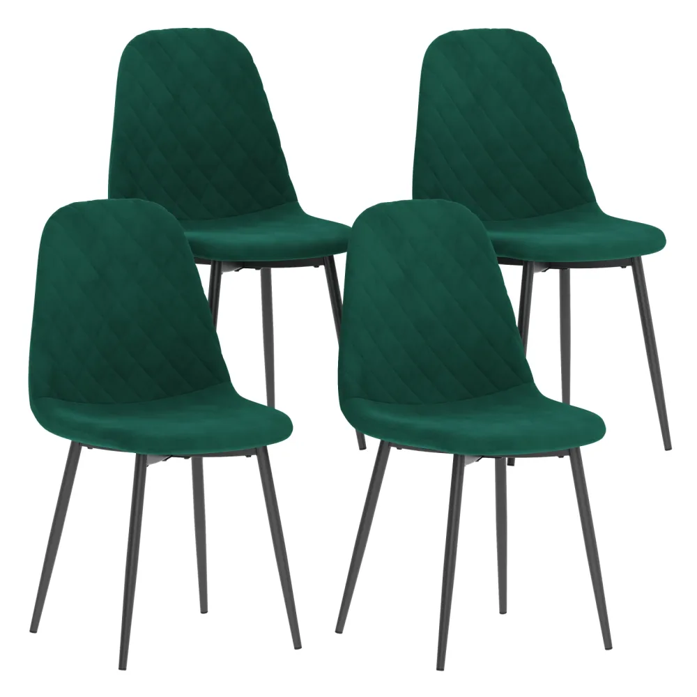 Esszimmerstuhl Samt EXIS 4er Set grün