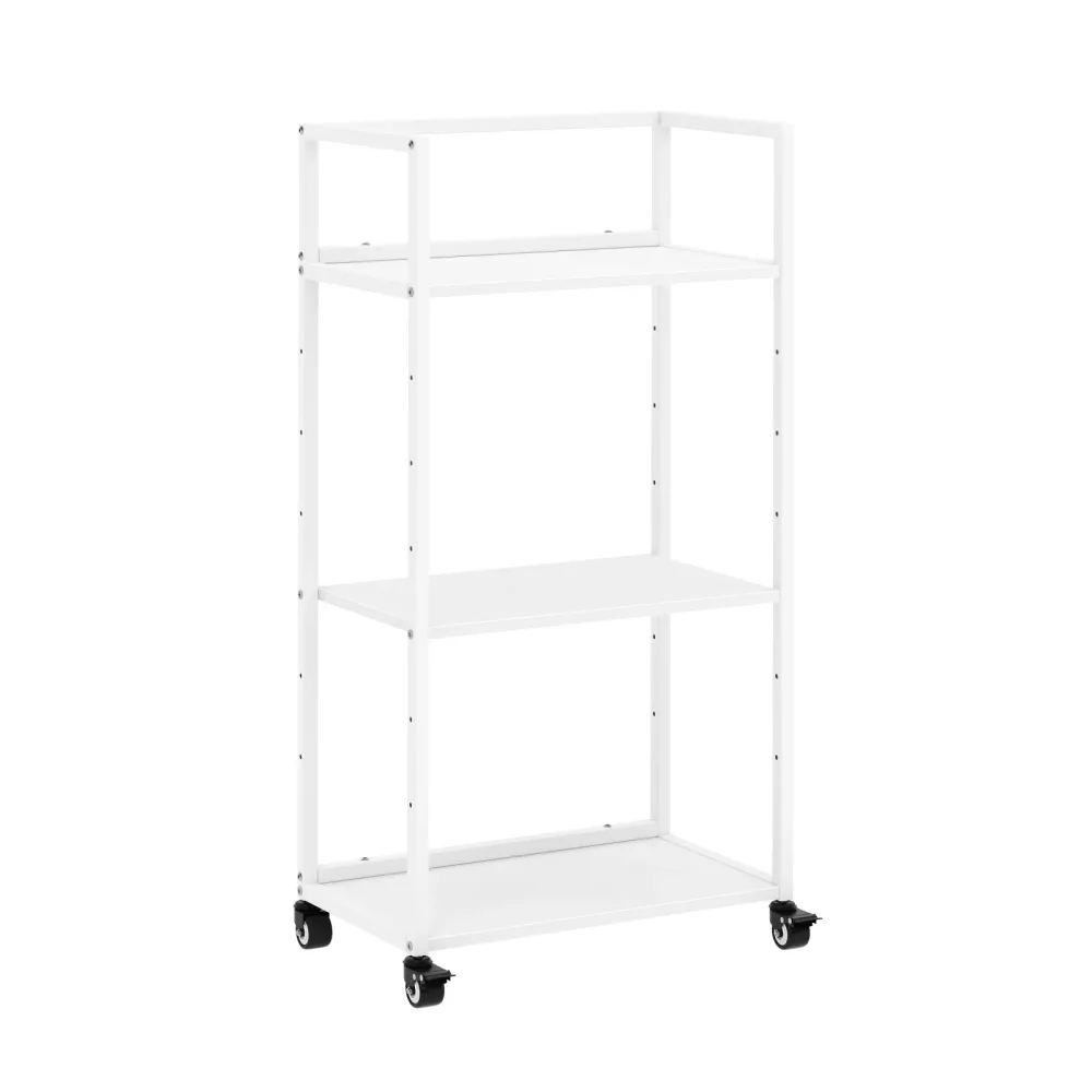 Druckerständer höhenverstellbar mit Rollen 53 x 102 x 35 cm weiss