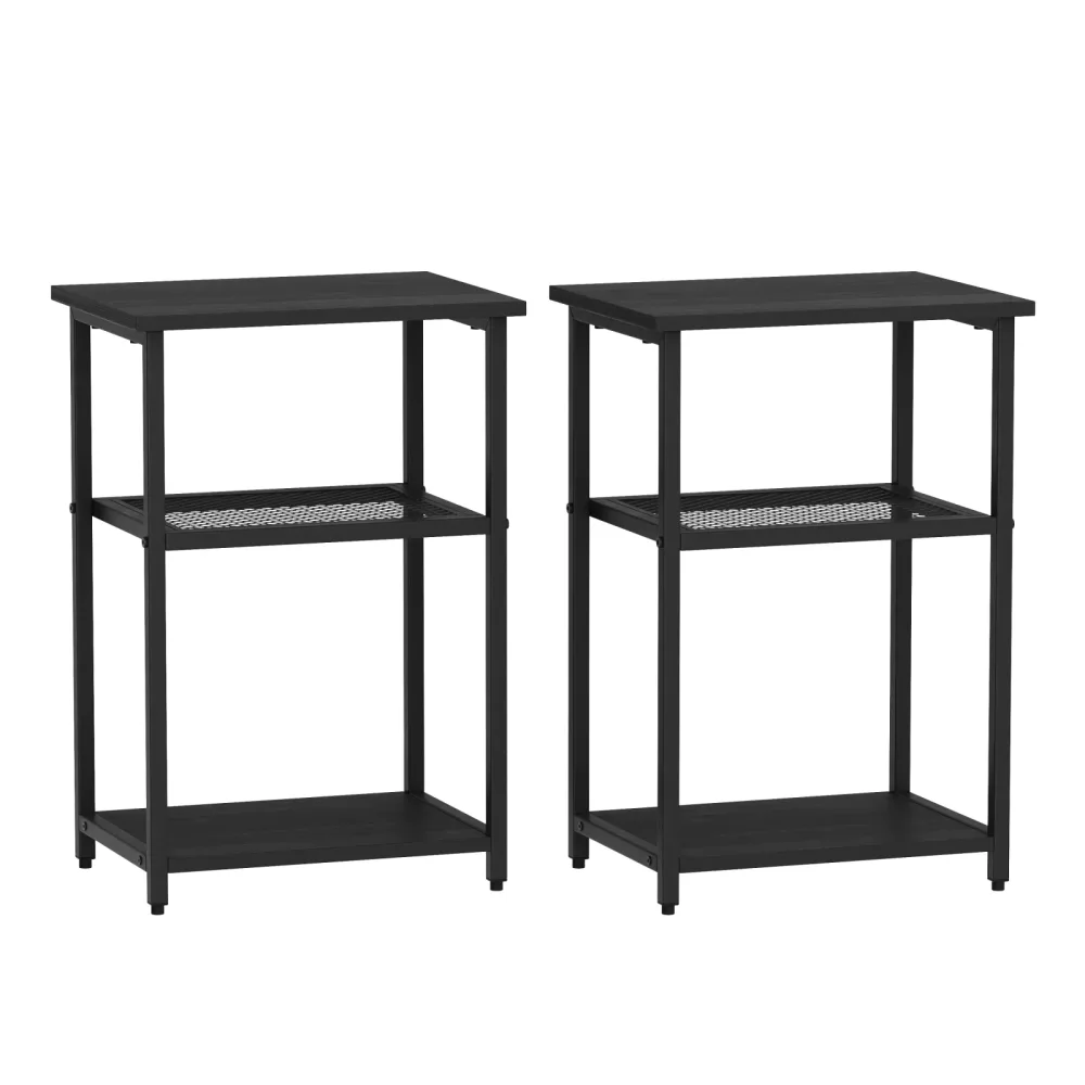 Nachttisch Metall STAN 39 x 59 cm schwarz