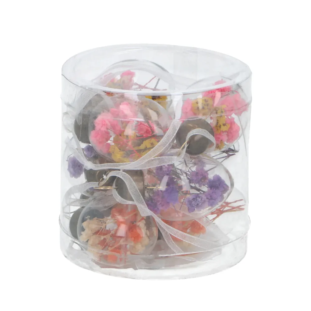 Osterdeko Ostereier Set Glas 9-teilig 8 cm bunt